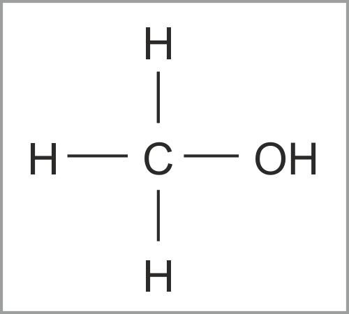 Chemical Structure of Methyl Alcohol  (67-56-1)